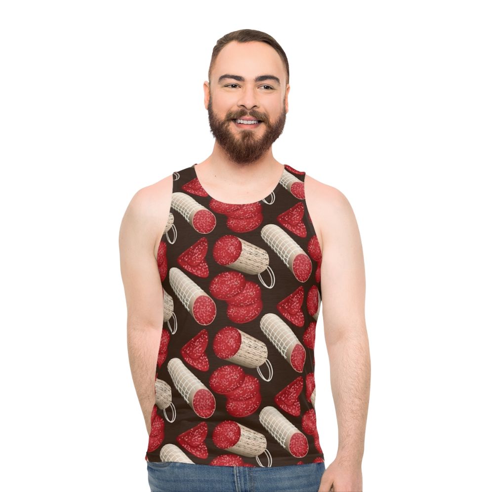 Salami time unisex tank top - men