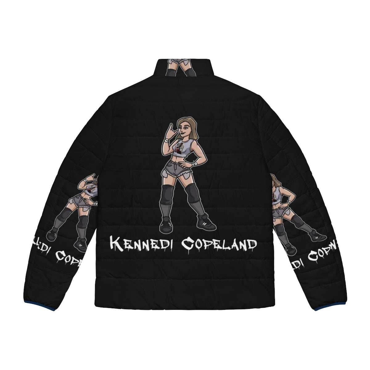 Kennedi Copeland Puffer Jacket - Wrestling inspired outerwear for the active sports enthusiast - Back