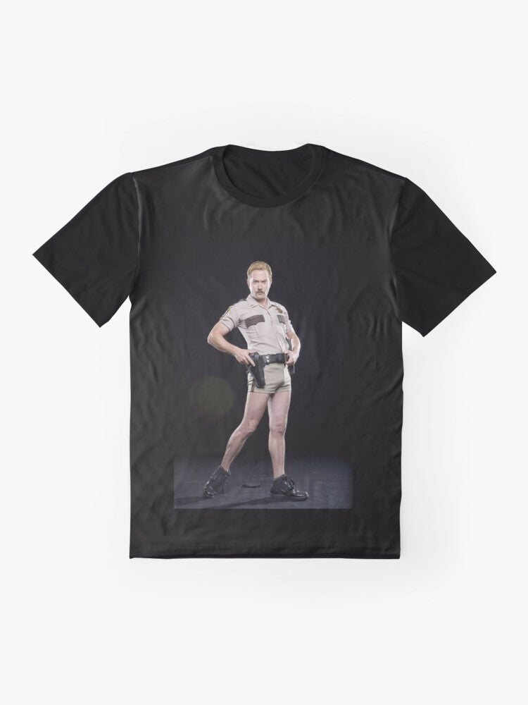 Reno 911 Lieutenant Jim Dangle Graphic T-Shirt featuring Thomas Lennon - Flat lay