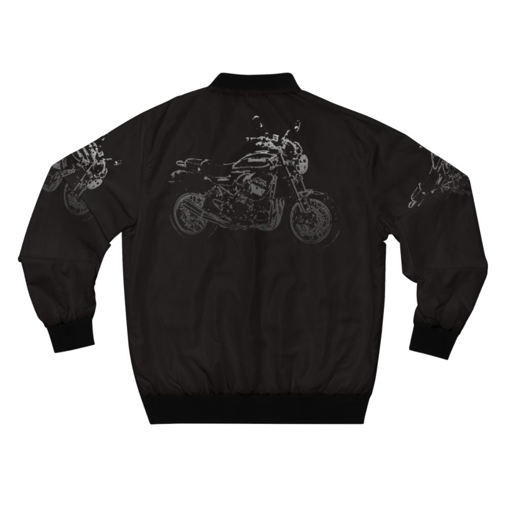 Kawasaki Z900RS Retro Motorcycle Bomber Jacket - Back