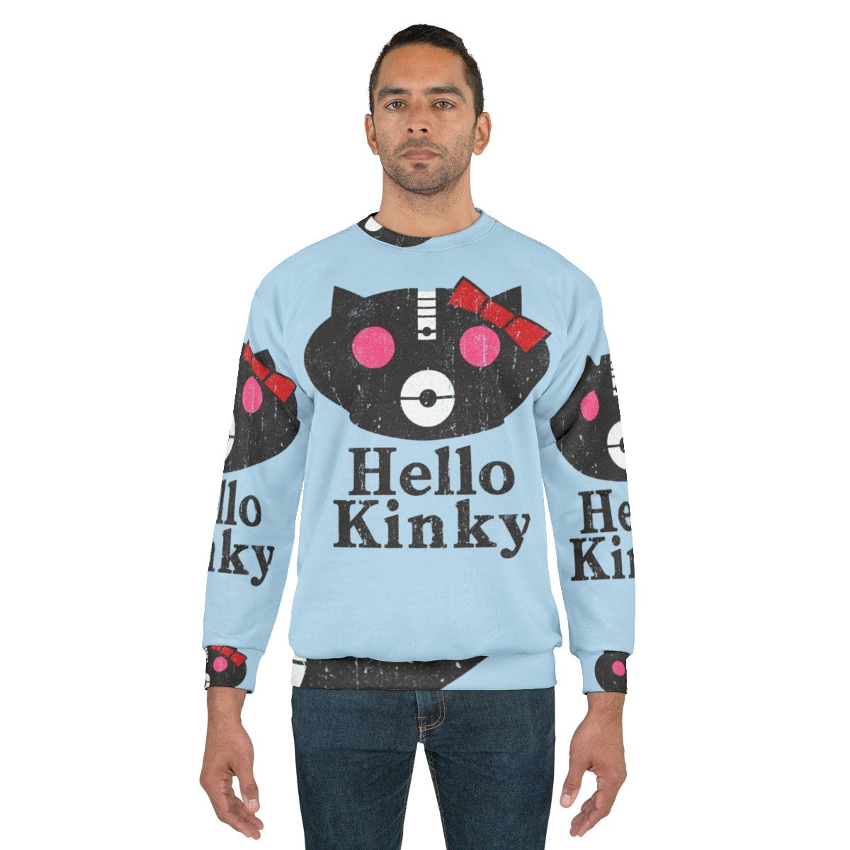 Hello Kinky Sweatshirt with music, parody, punk, and alternative band design - men