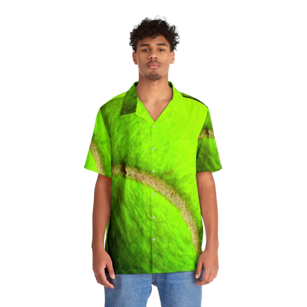 Vibrant Yellow Tennis Hawaiian Shirt - People Front