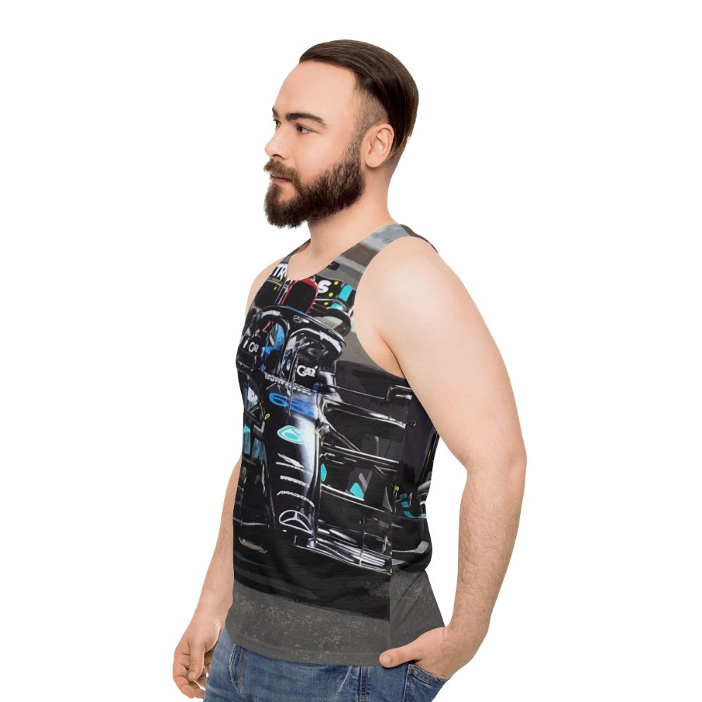 George Russell Formula 1 Racing Unisex Tank Top - men side