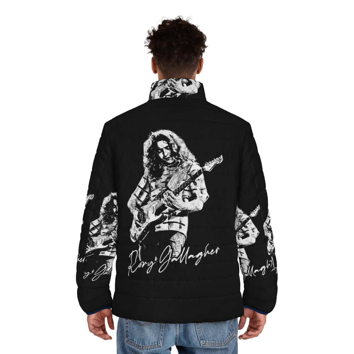 Rory Gallagher Puffer Jacket - Classic Rock Merchandise Featuring the Irish Musician - men back