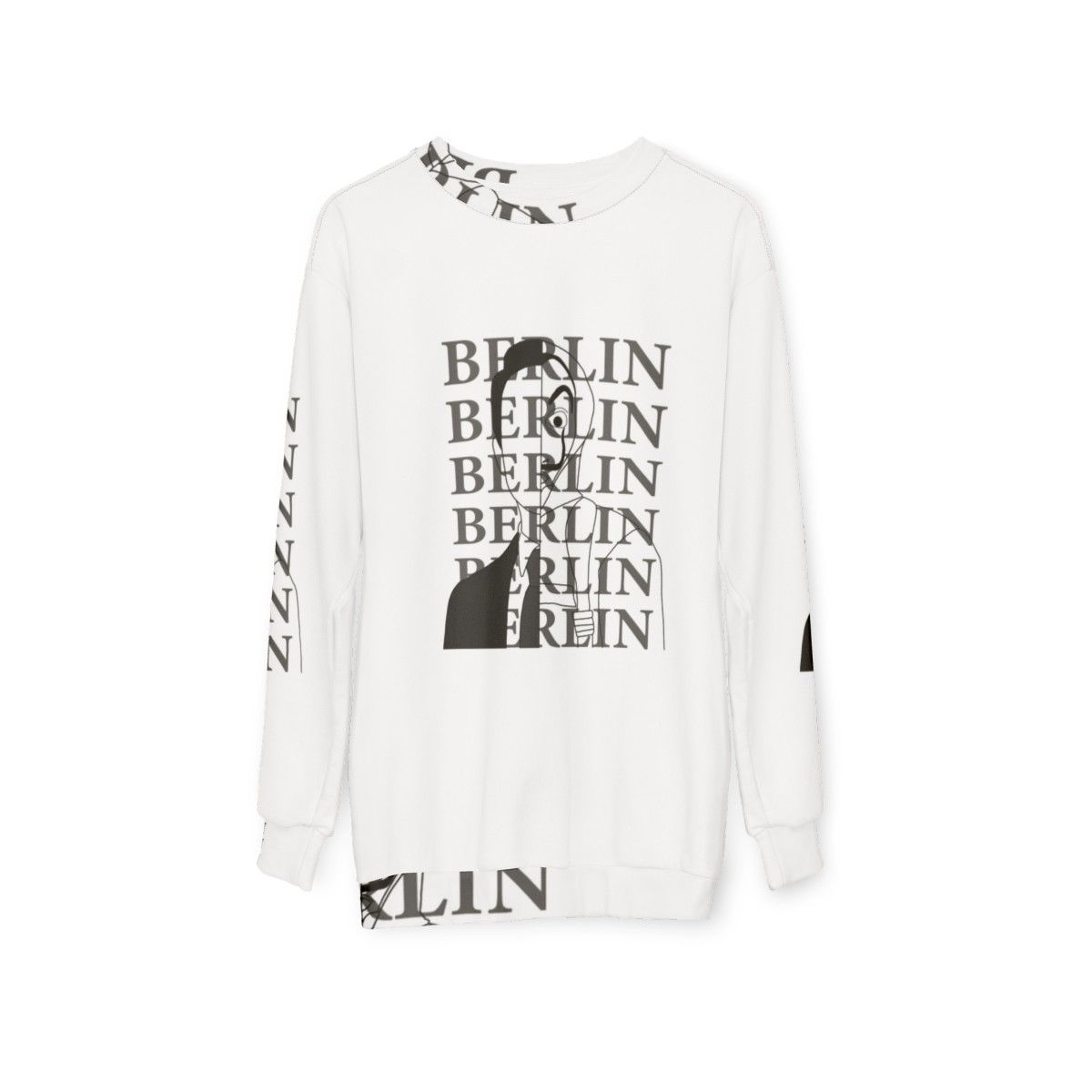 Money Heist Berlin Typography Sweatshirt - hanging