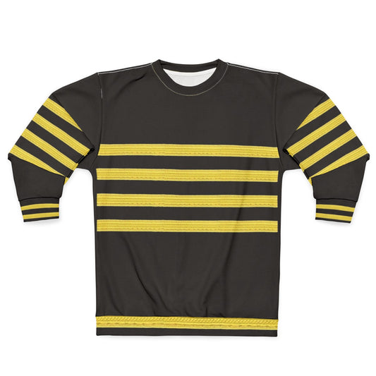 Captain Pilot Four Stripes Aviation Sweatshirt