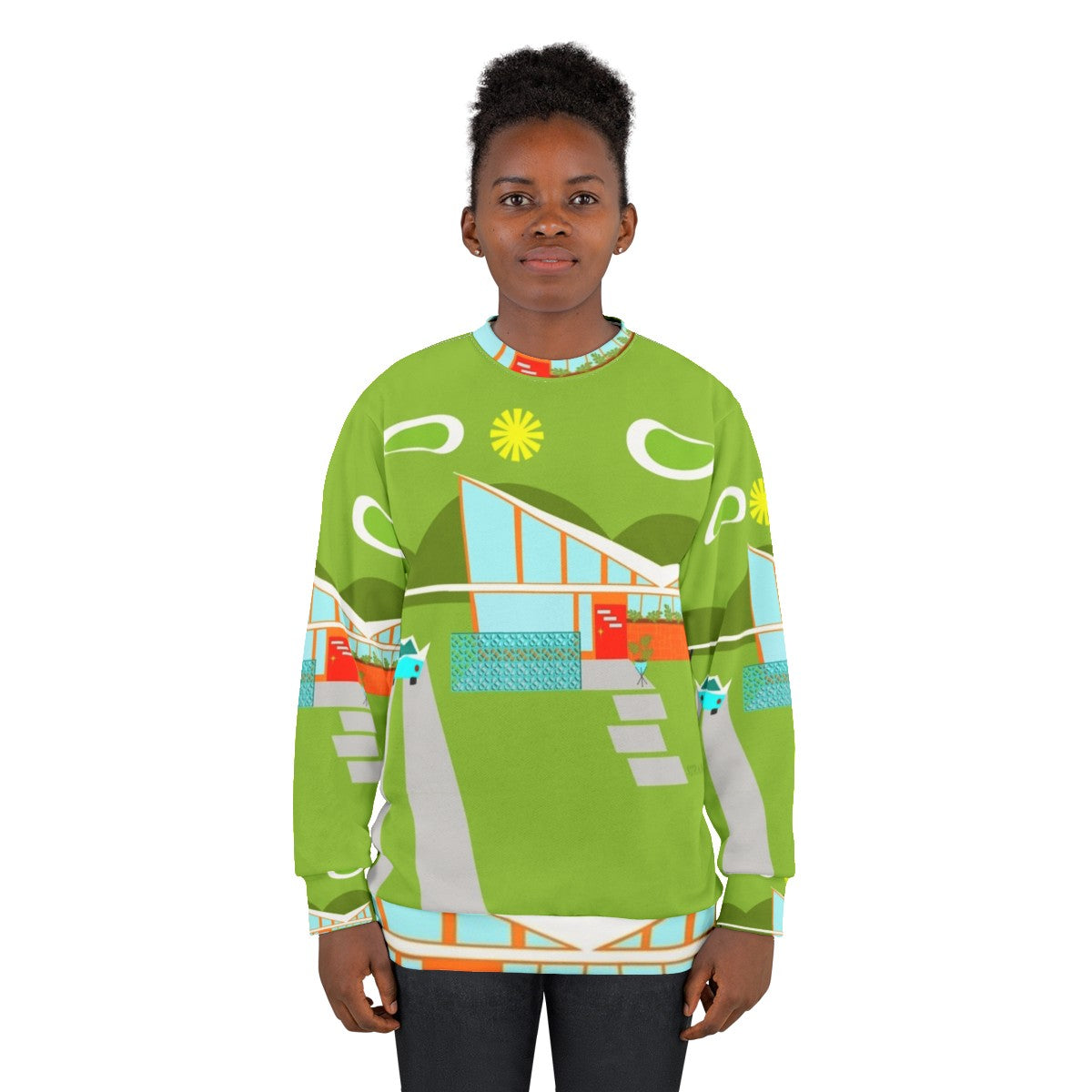 Retro Palm Springs House Sweatshirt - women