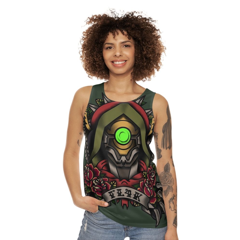 1920s Tattoo Style Fl4K Borderlands Unisex Tank Top - women