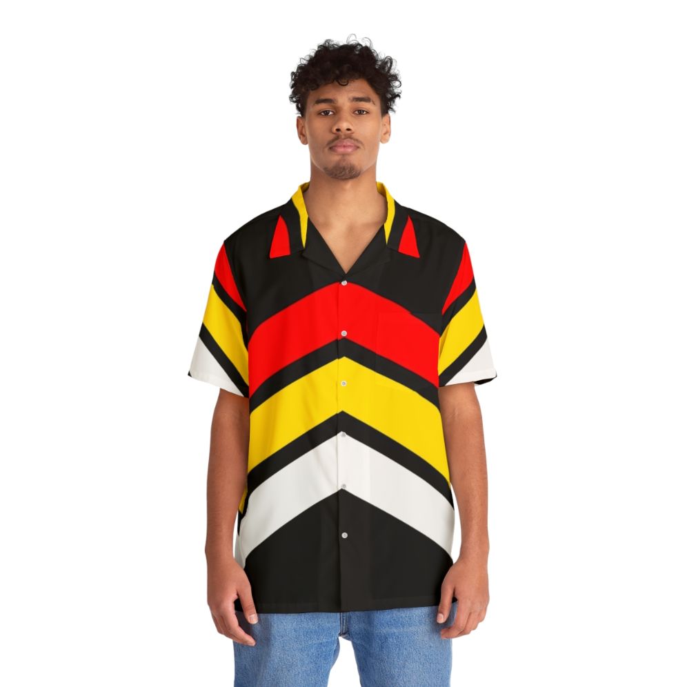 Bold Commotion Stripes Hawaiian Shirt - People Front