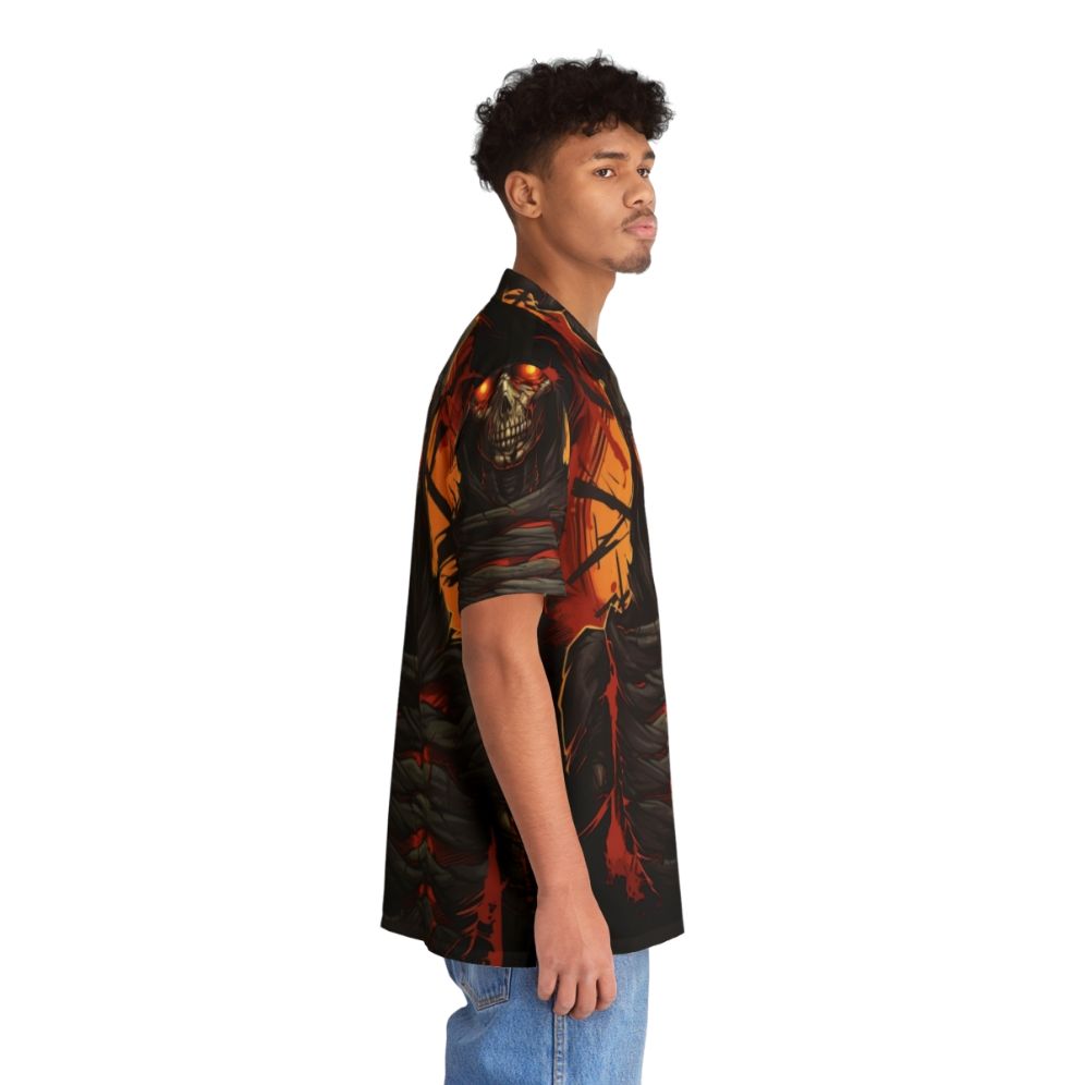 Haunting Darkness Hawaiian Shirt with Ominous Imagery - People Pight