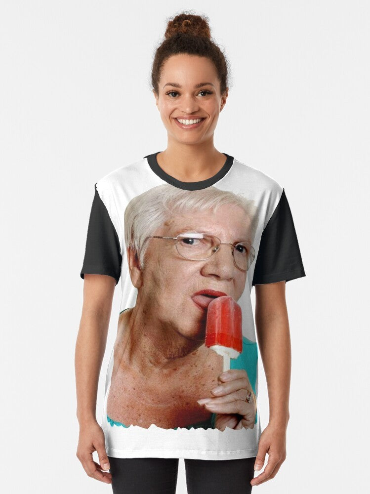 Grandma Granny Ice Cream Graphic T-Shirt - Women