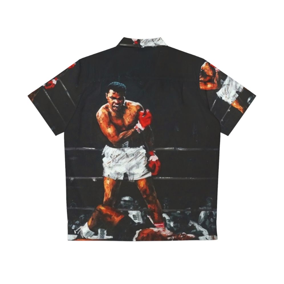 Vintage Hawaiian shirt featuring Muhammad Ali's knockout of Sonny Liston - Back