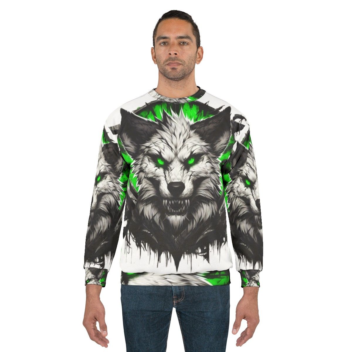 Cozy furry sweatshirt with plush animal design - men