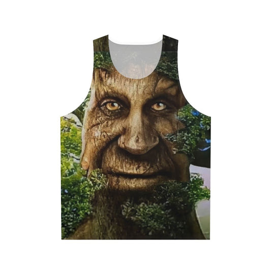 Unisex tank top with a wise tree meme design