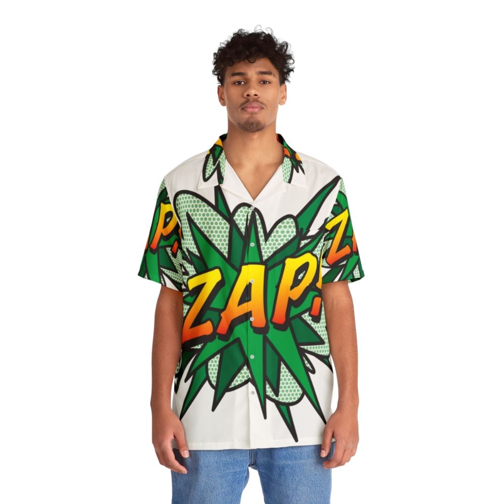 Retro zap comic book pop art Hawaiian shirt - People Front