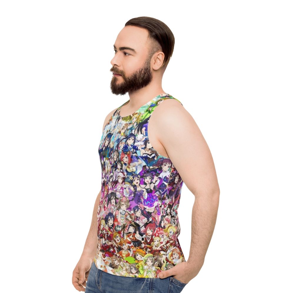 Love Live! Rainbow Gradient Unisex Anime Tank Top - men side