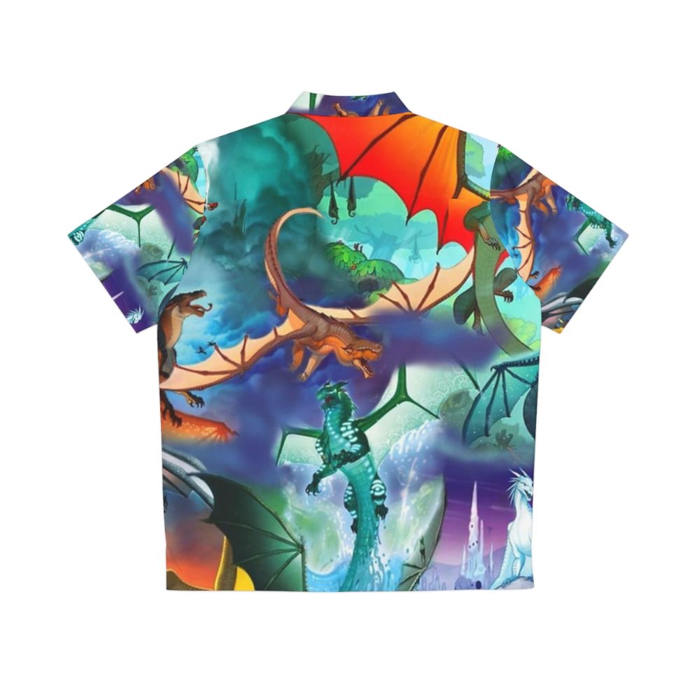 Wings of Fire themed dragon pattern Hawaiian shirt - Back