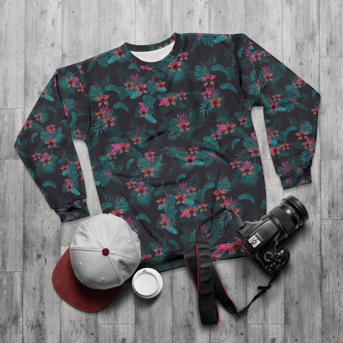 Tropical Demogorgon Sweatshirt - flat lay