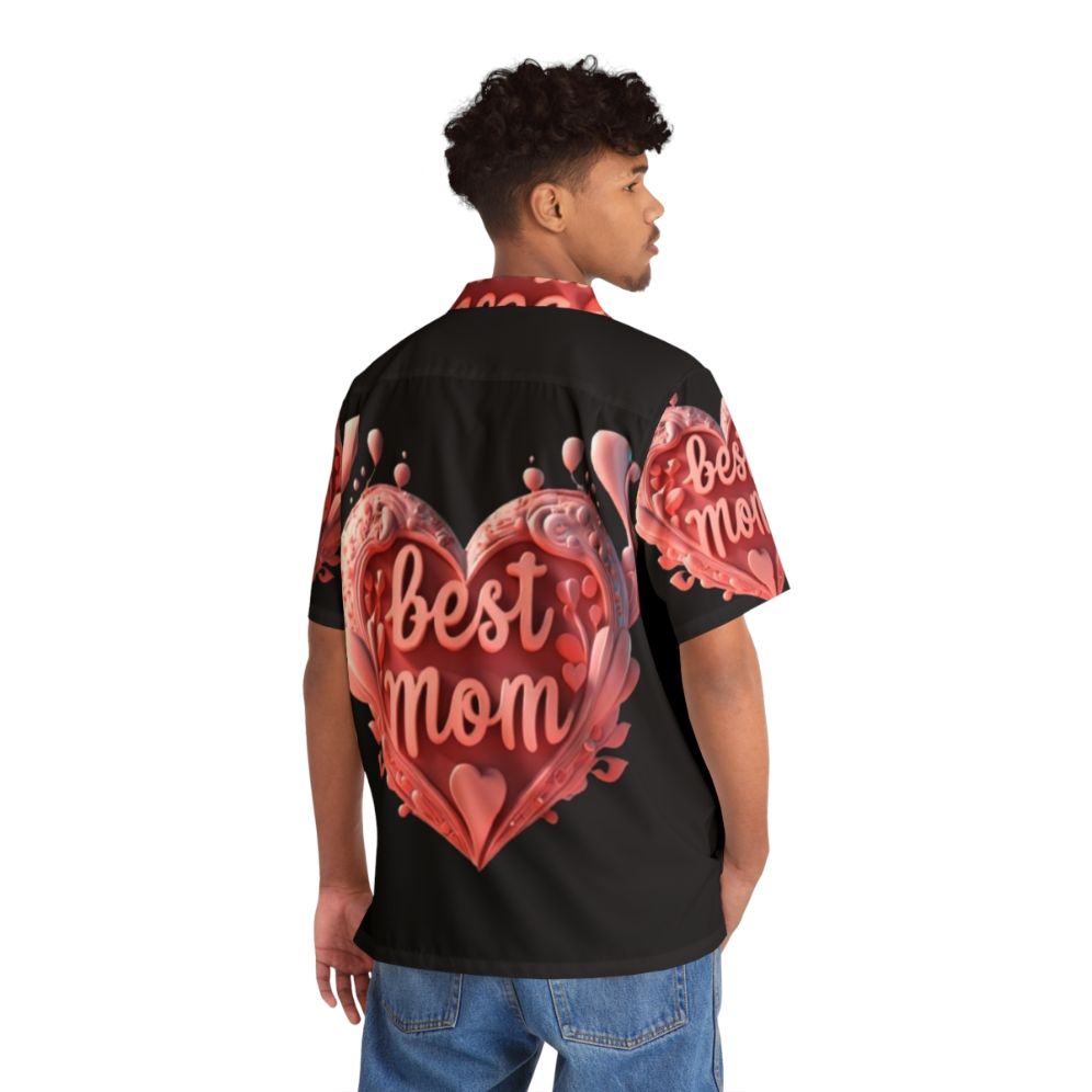 Best Mom Hawaiian Shirt with Floral Print - People Back