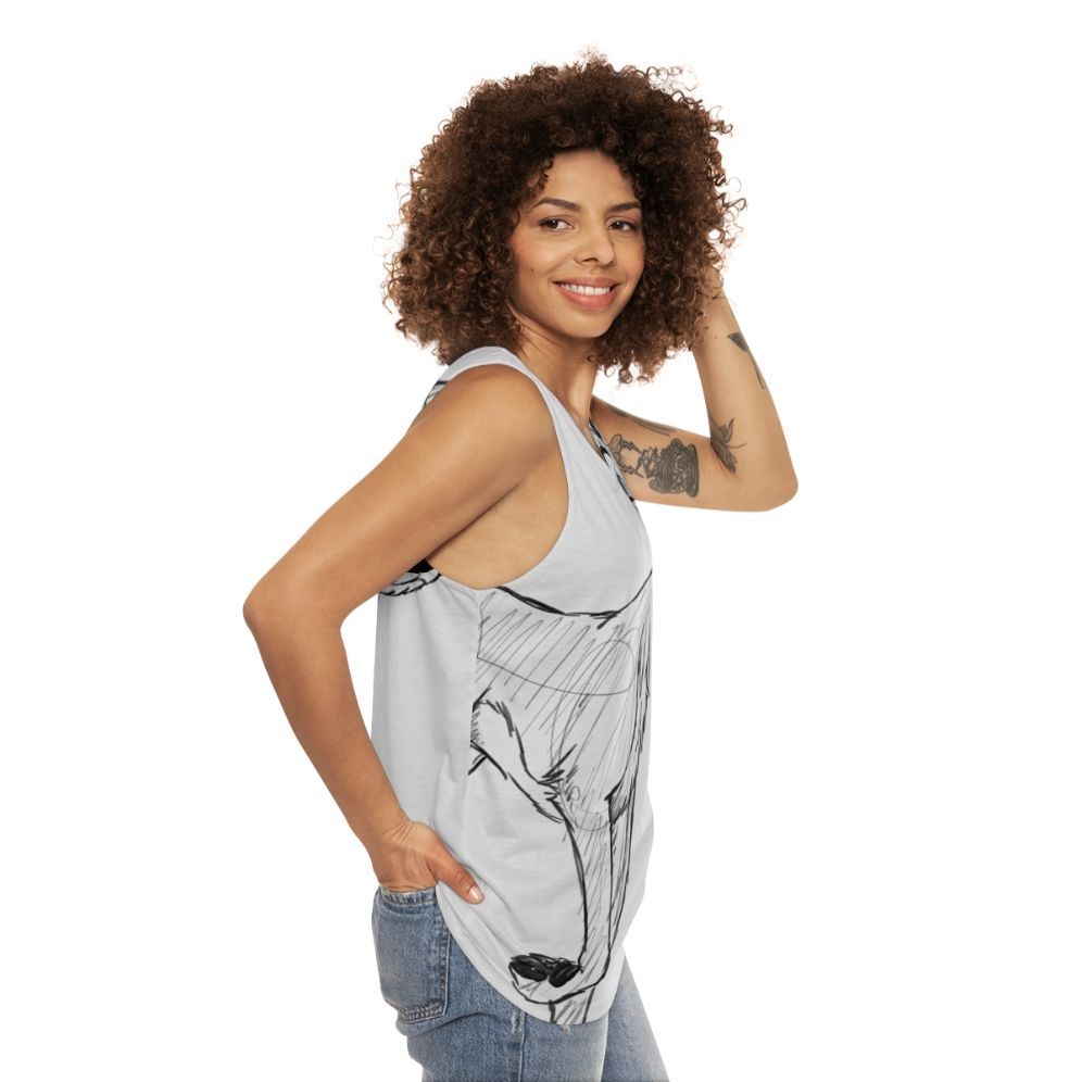 Tramp Sketch Disney Unisex Tank Top - women side