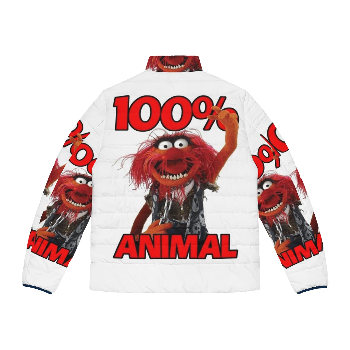 Muppets Animal Puffer Jacket with Typography - Back