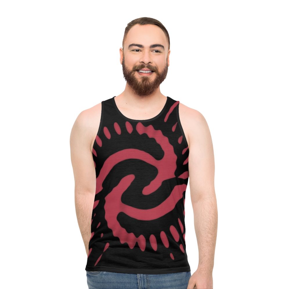 Retro 1970s Time Vortex Pink Unisex Tank Top - men