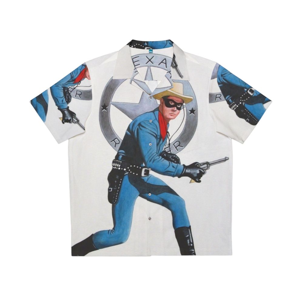 Vintage Lone Ranger Hawaiian Shirt with Superhero Inspired Western Design