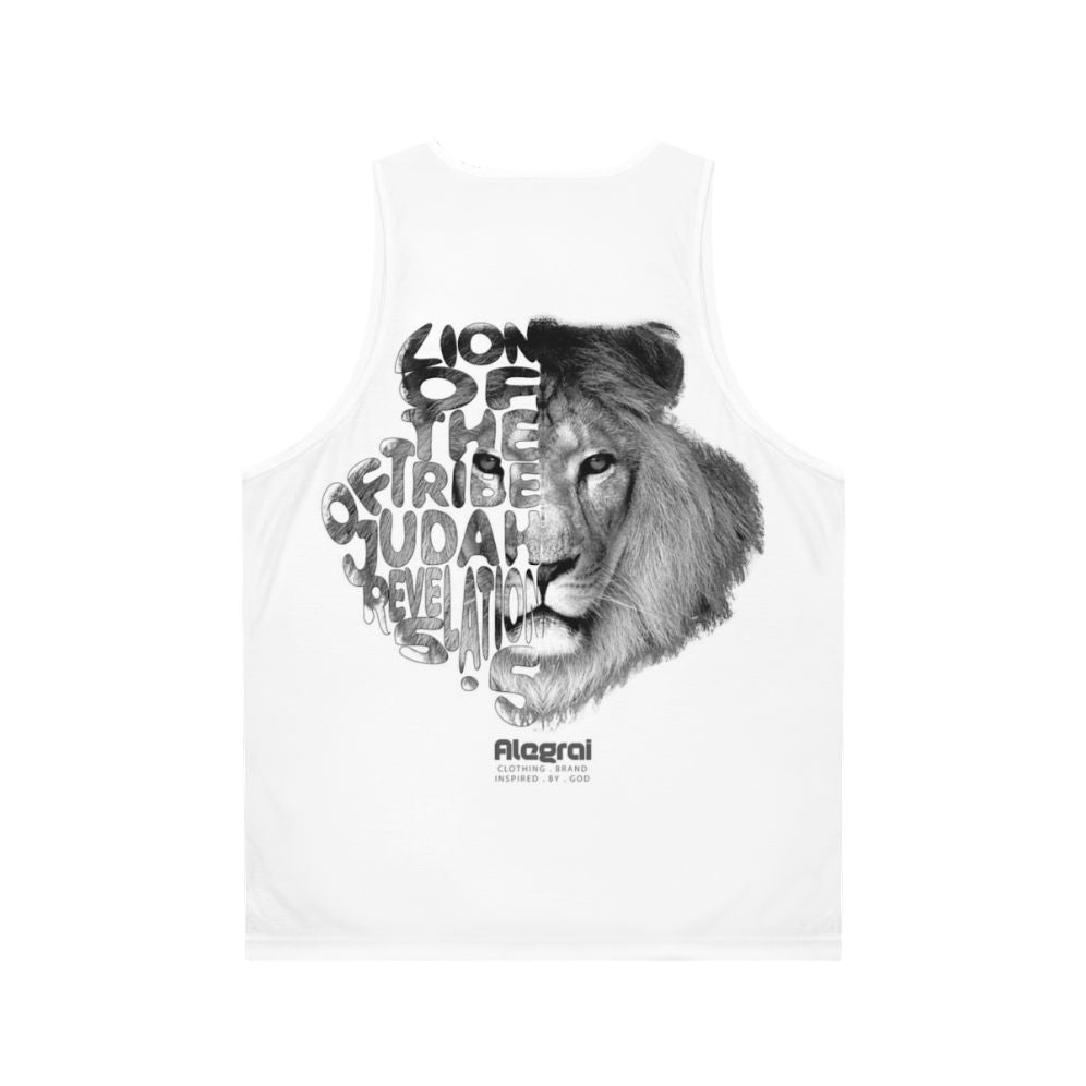 Lion of Judah Christian Unisex Tank Top - Back