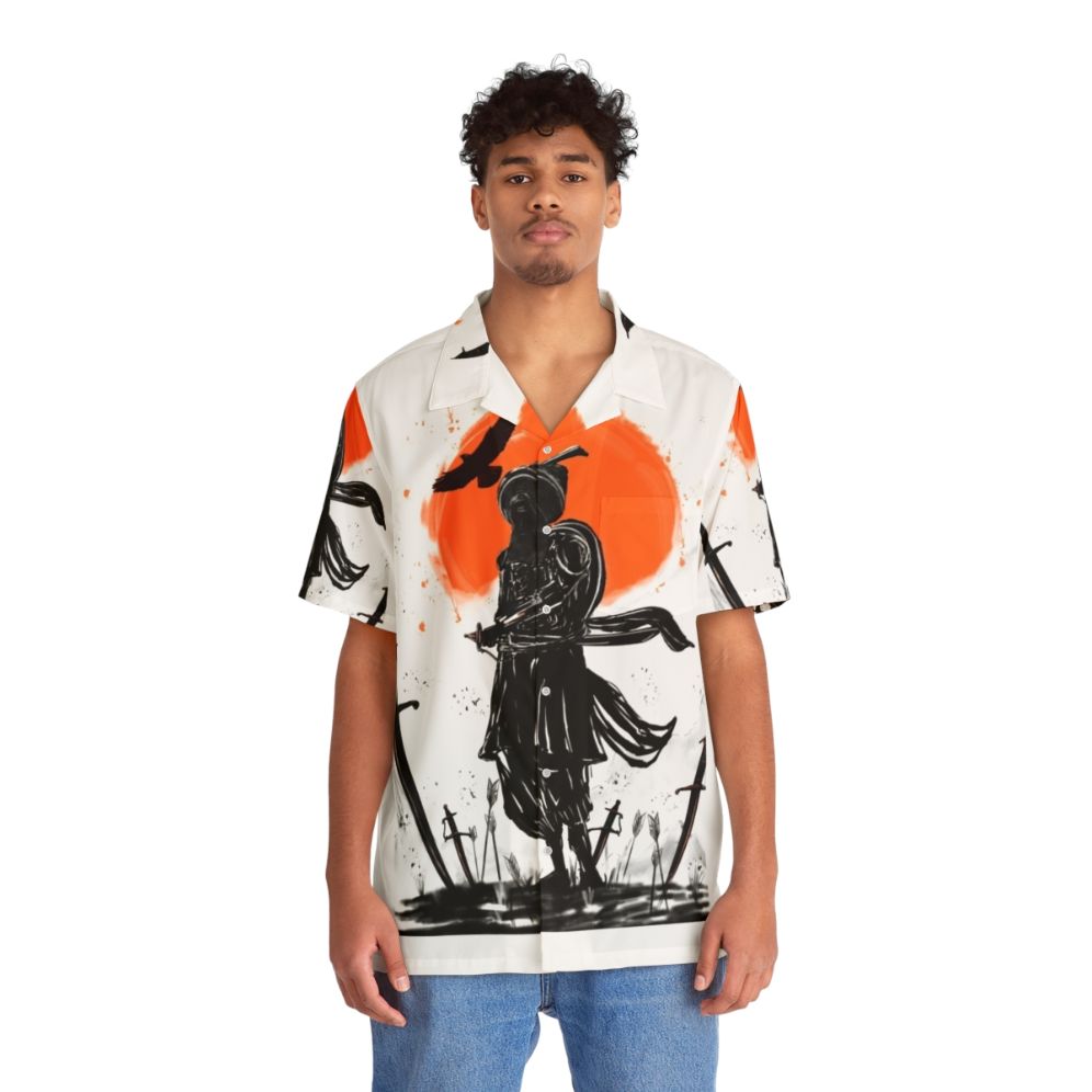 Sikh Warrior Digital Art Hawaiian Shirt - People Front