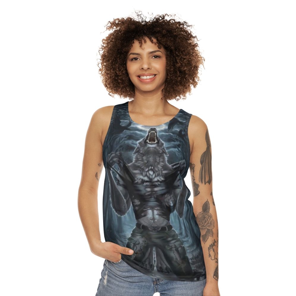 Werewolf ripping meme graphic tshirt - women