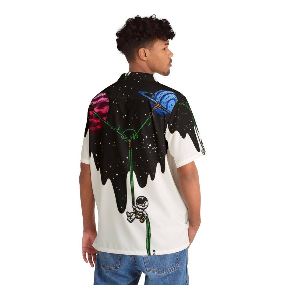 Galaxy rock climbing Hawaiian shirt - People Back