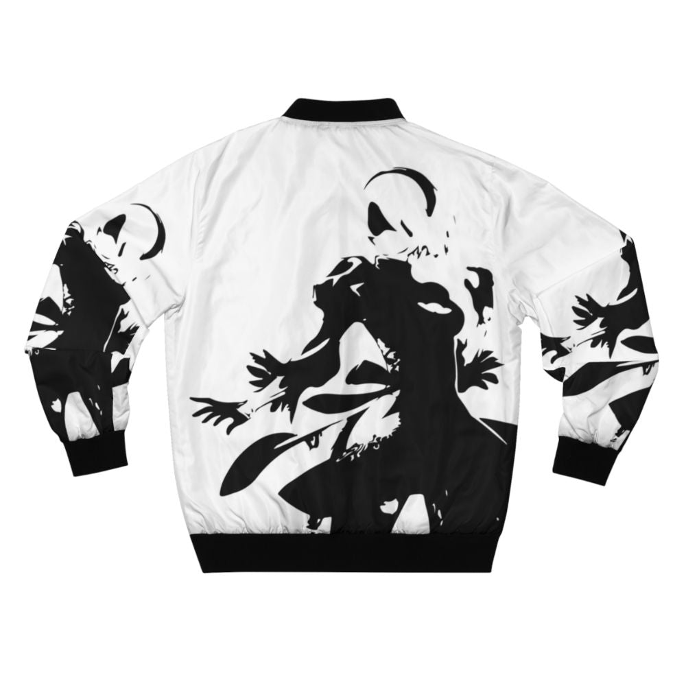 Nier Automata 2B Silhouette Bomber Jacket - Back