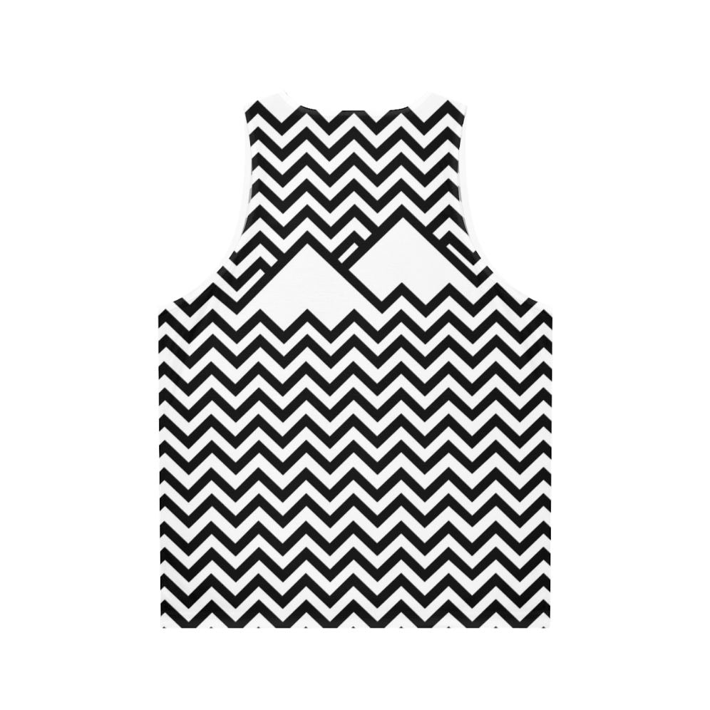 Twin Peaks Unisex Tank Top with Retro Graphic Design - Back