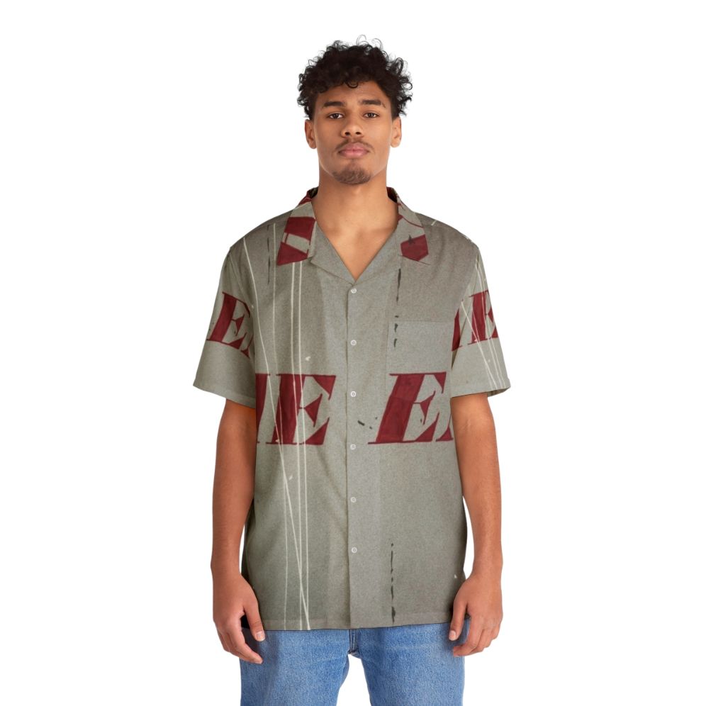 "Ed Ruscha Exhibition Inspired Hawaiian Shirt" - People Front