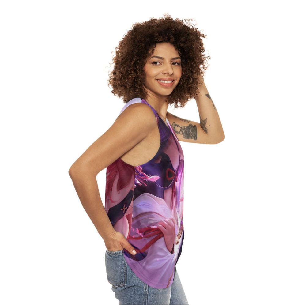 Raiden Shogun and Yae Miko Genshin Impact Anime Unisex Tank Top - women side