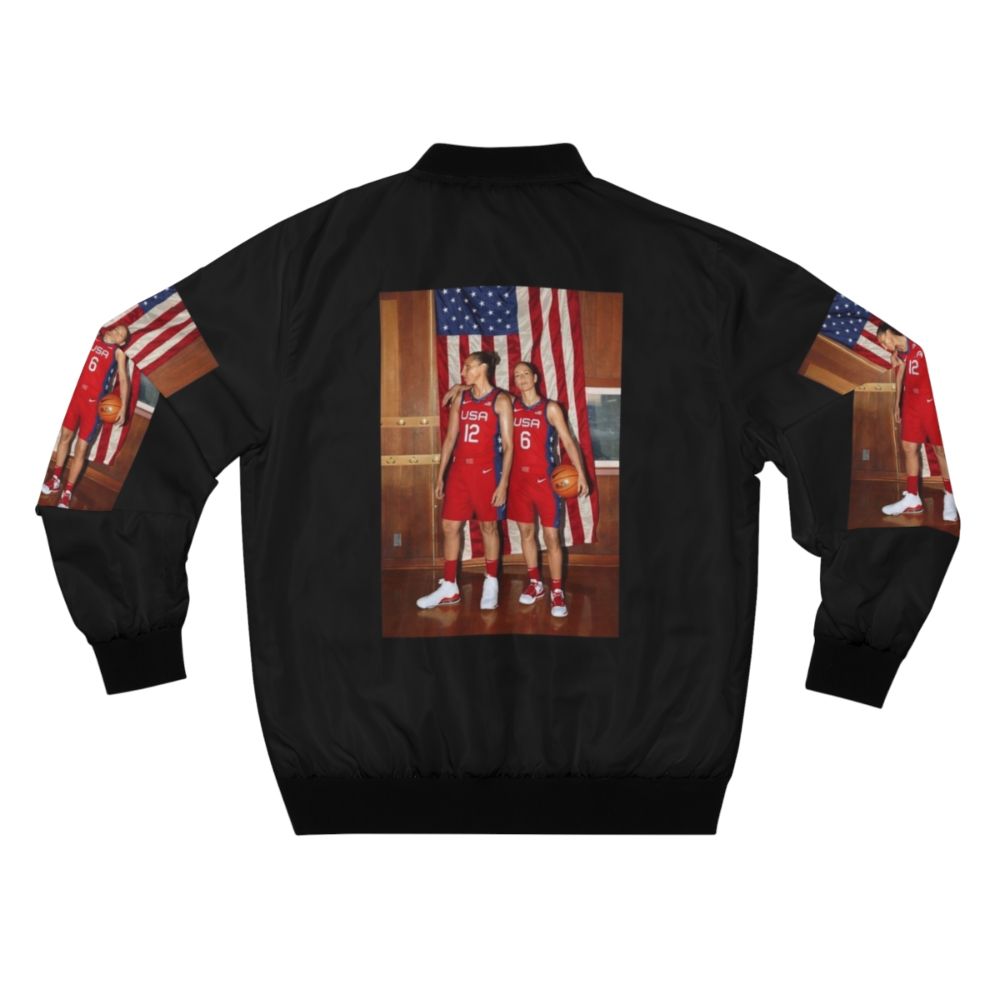 Team USA Basketball Bomber Jacket featuring Sue Bird and Diana Taurasi - Back