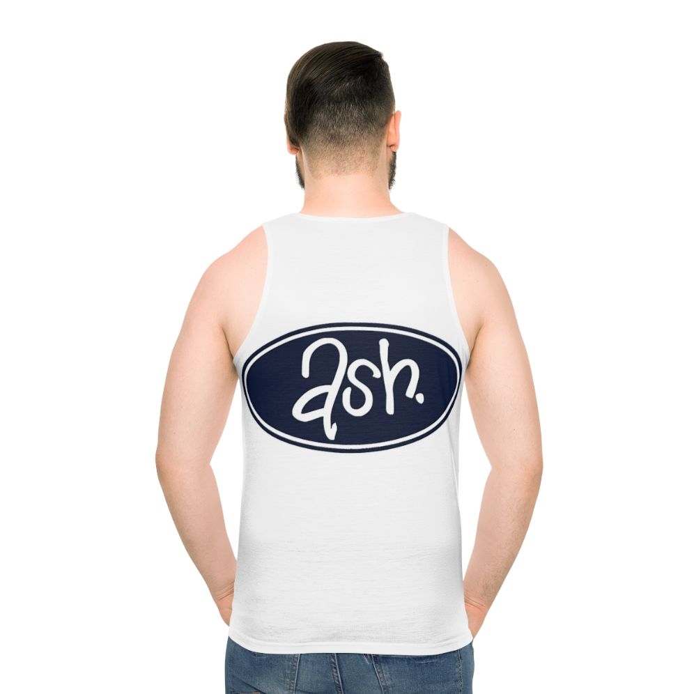 Ash band logo unisex tank top - men back