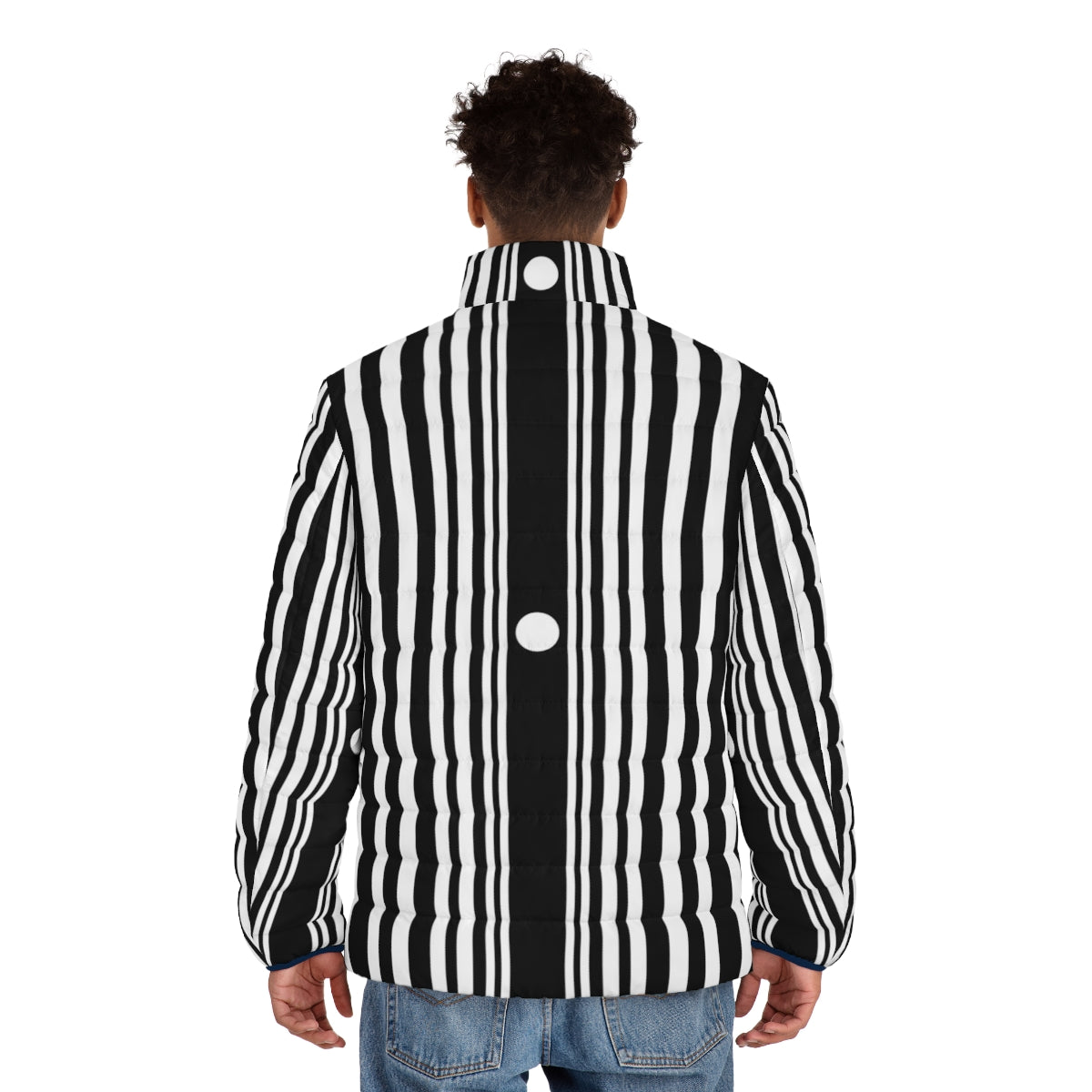 Doppler Effect Puffer Jacket featuring Sheldon Cooper design - men back