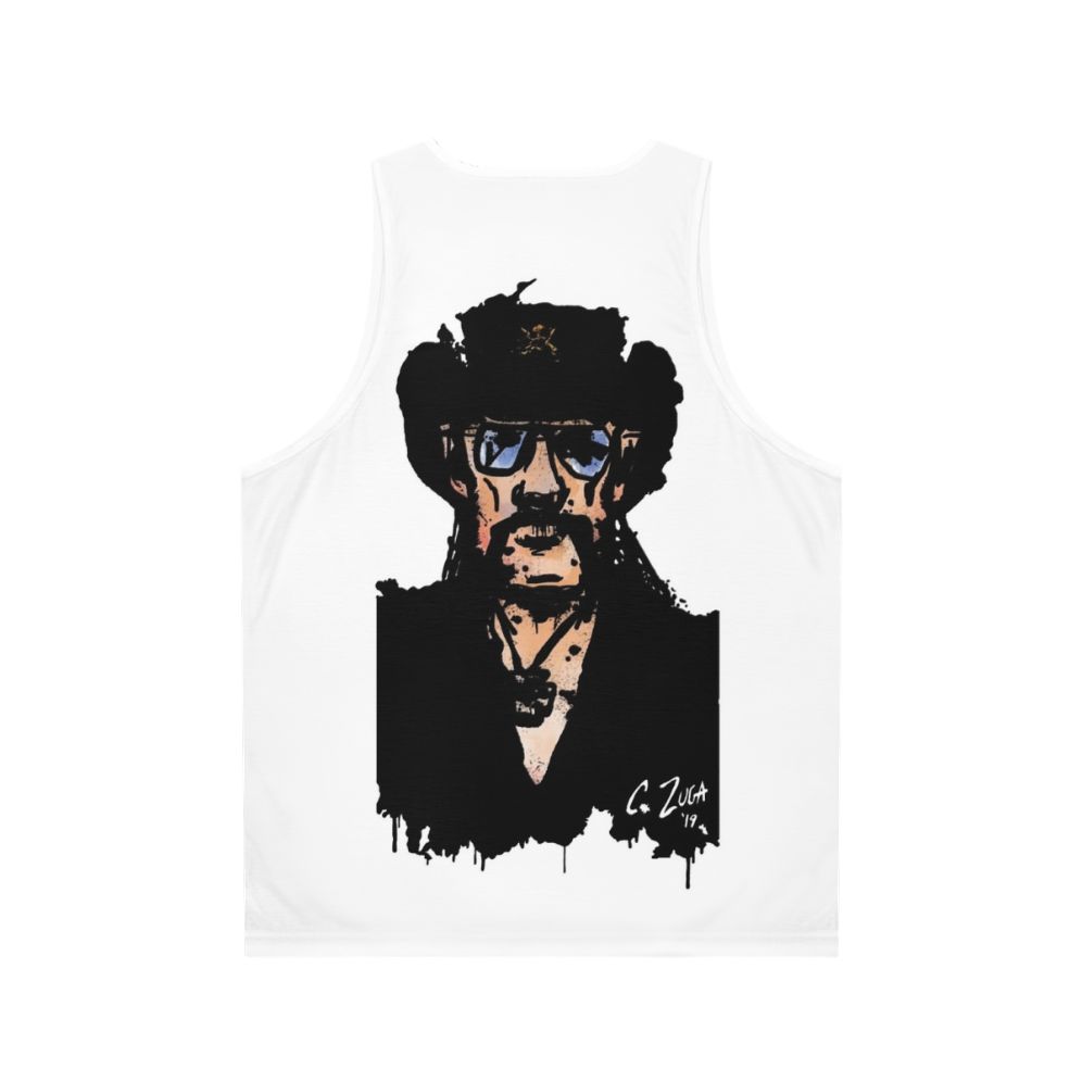 Lemmy Kilminster Motorhead Iconic Musician Portrait Unisex Tank Top - Back