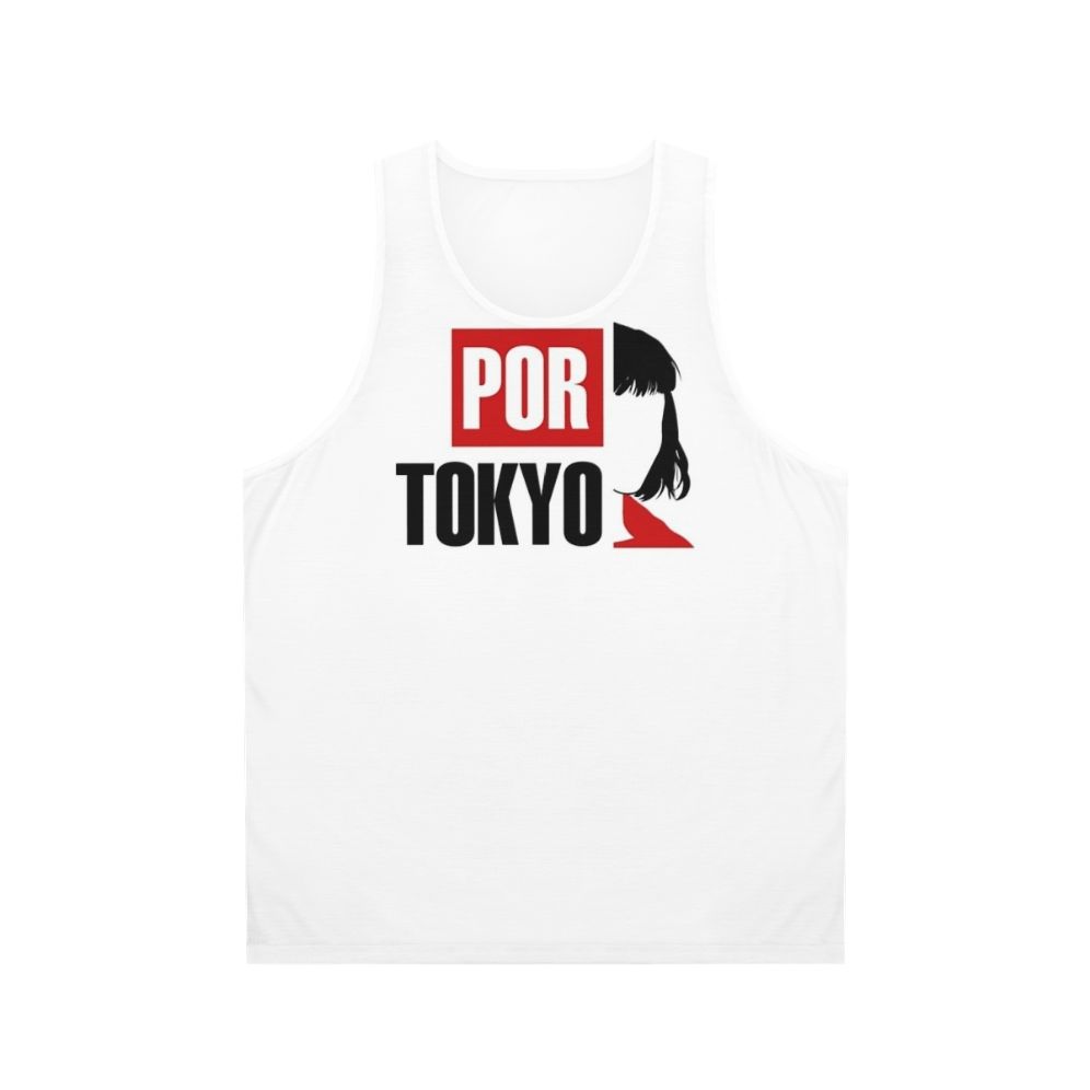 Unisex tank top with Money Heist Tokyo design