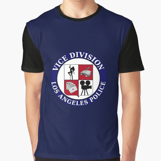 LAPD Vice Division Graphic T-Shirt featuring the Los Angeles Police Department Vice Division logo and insignia