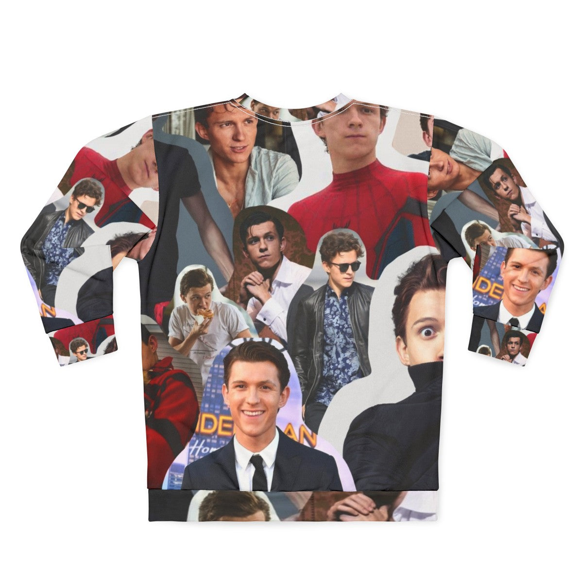 Tom Holland Collage Superhero Sweatshirt - Back