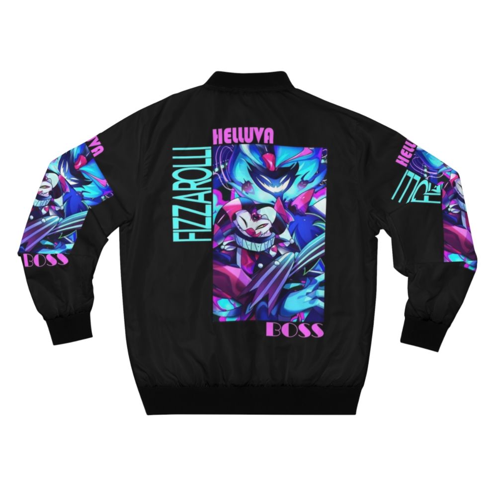 Fizzarolli Helluva Boss inspired bomber jacket with anime-style graphics - Back