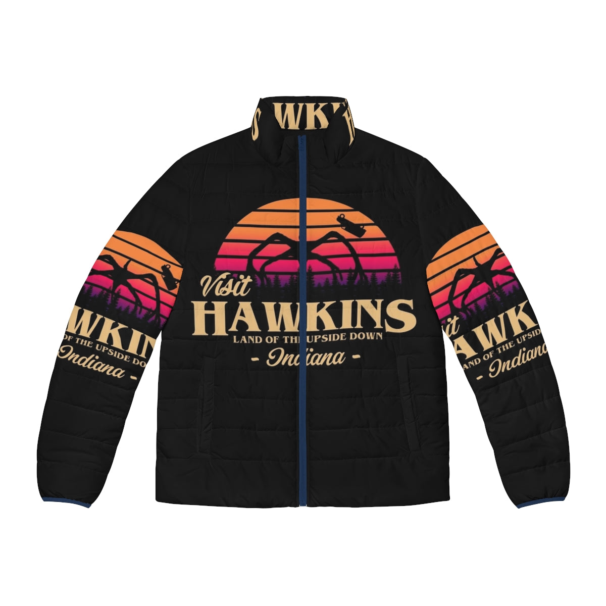 Retro Hawkins Puffer Jacket with Stranger Things inspired design