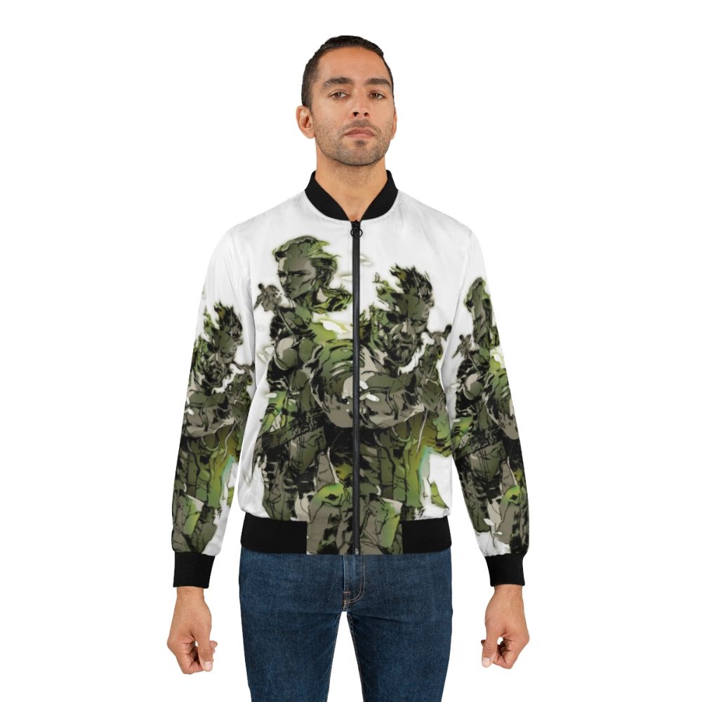 Metal Gear Solid 3 bomber jacket featuring The Boss and Snake characters - Lifestyle