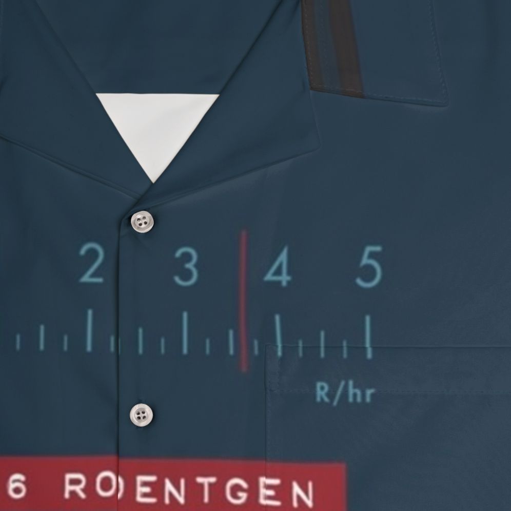 "Chernobyl Dyatlov Roentgen Hawaiian Shirt with Radiation Symbol" - Detail