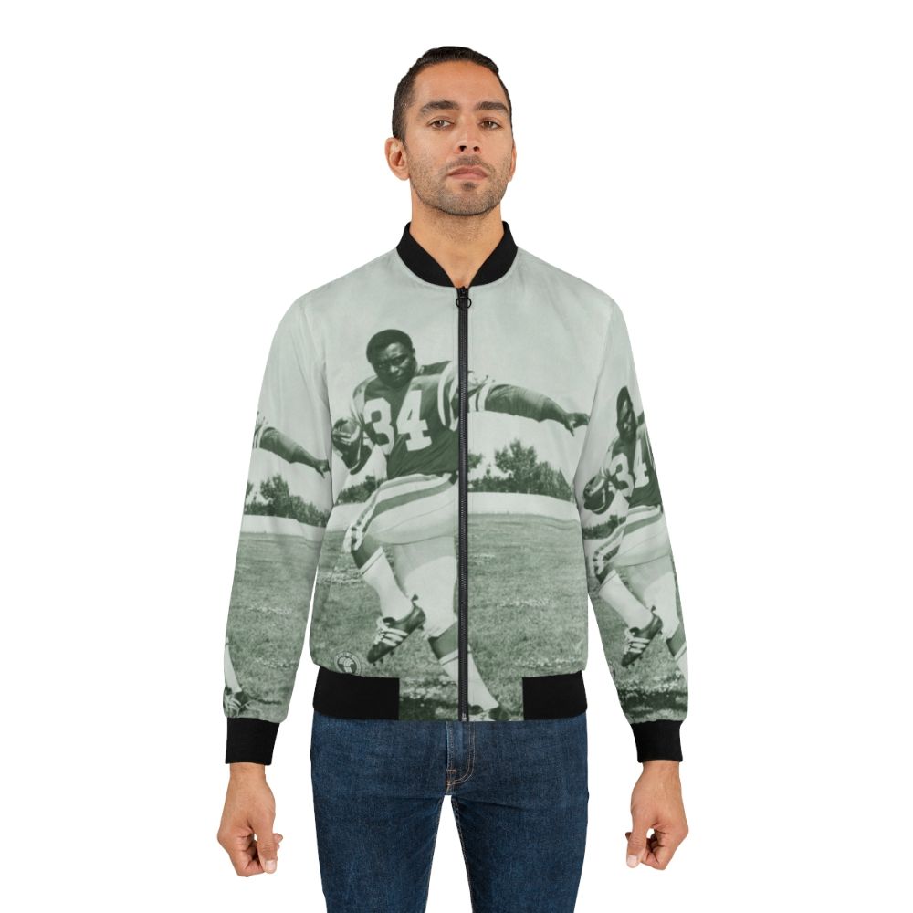 Retro George Reed #34 Roughriders Bomber Jacket - Lifestyle