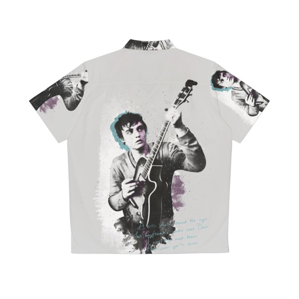 Pete Doherty Inspired Hawaiian Shirt with Musician Portrait - Back