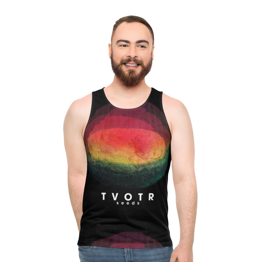 Unisex tank top with TV on the Radio 2022 tour design - men