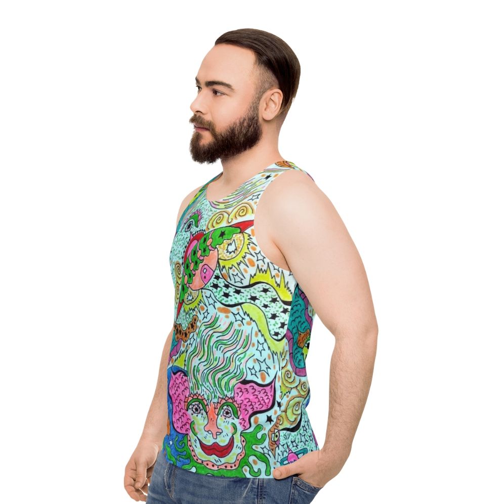 Cosmic Visionary Unisex Tank Top - men side